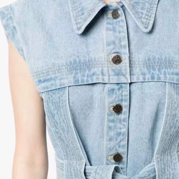 NWT Acler Wiston Mini Dress - Denim Blue - Picture 6 of 9